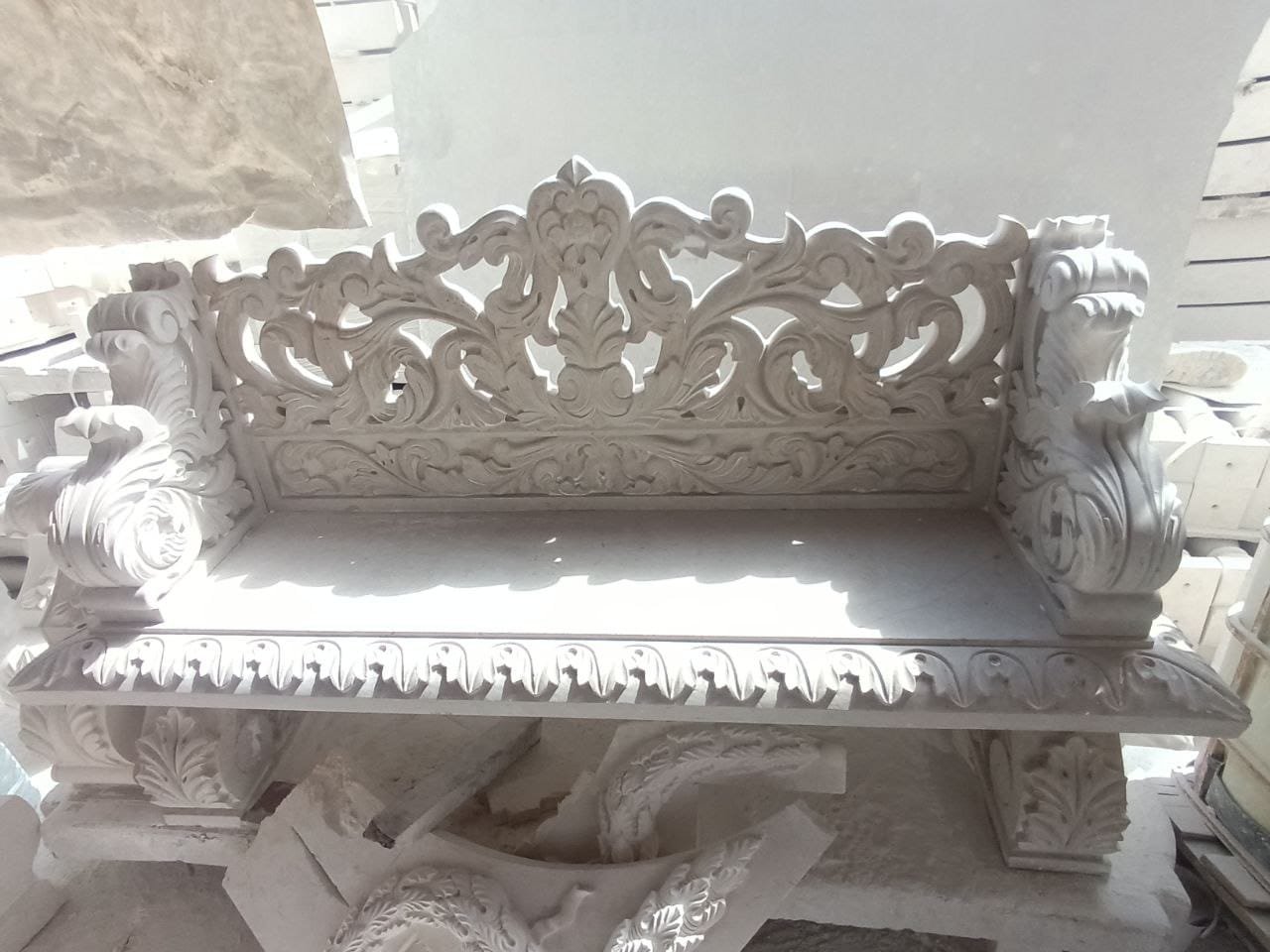 Hand carved marble