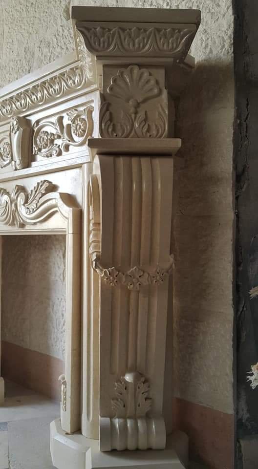 Hand carved marble