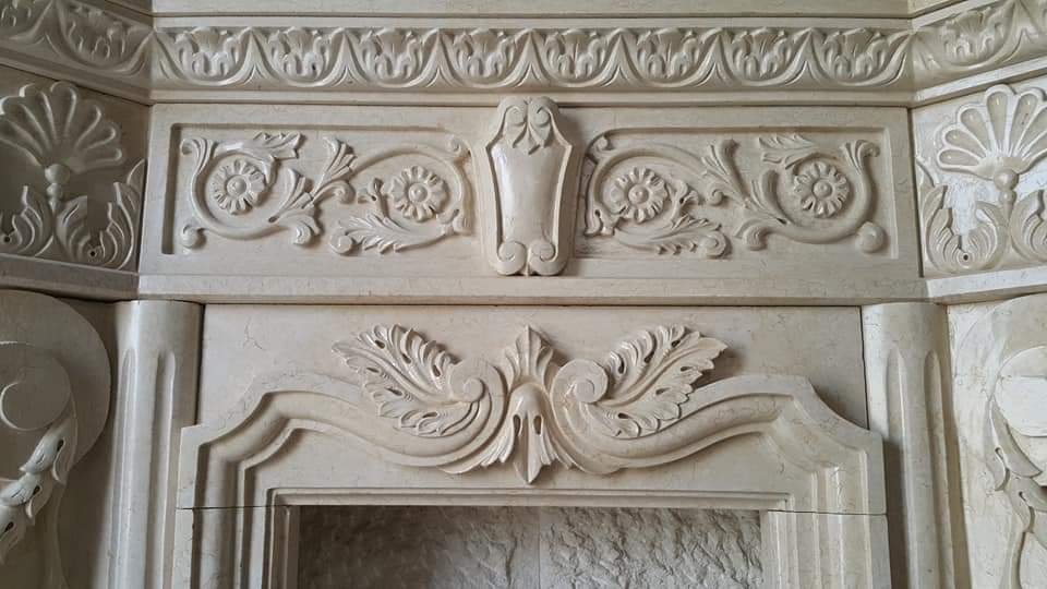 Hand carved marble