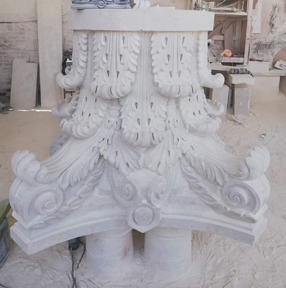Hand carved marble