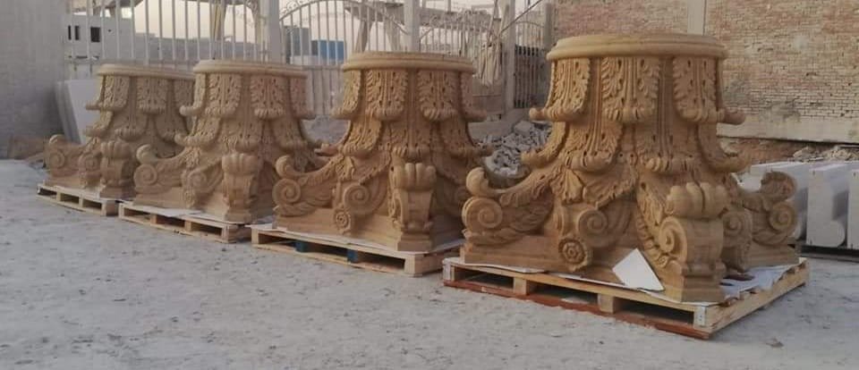 Hand carved marble
